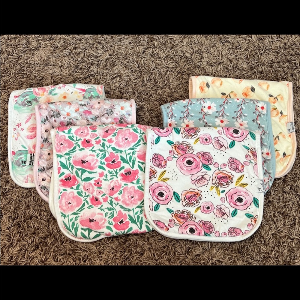 Copper Pear Burp Cloths
